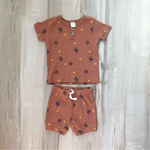 pl baby matching cactus print set